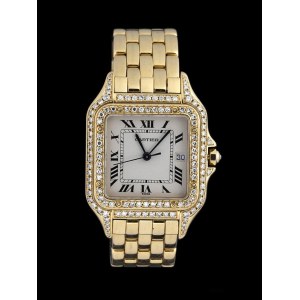 CARTIER Panthère: gold and diamond lady's wristwatch, ref. 883969