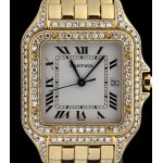 CARTIER Panthère: gold and diamond lady's wristwatch, ref. 883969