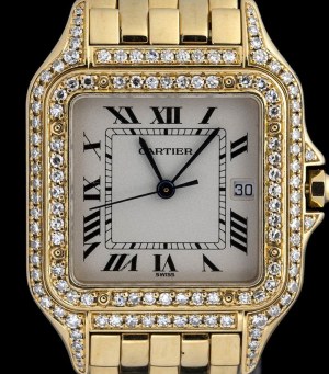 CARTIER Panthère: gold and diamond lady's wristwatch, ref. 883969