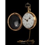 Gilt and diamond Pocket watch - FRERES GILLET a Geneve