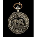 Silver and niello pocket watch - DIOGENE, Paris