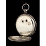 English sterling silver 1/5 centre seconds chronograph pocket watch - Chester 1878