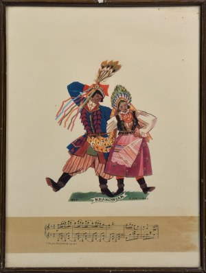 Zofia STRYJEŃSKA (1894-1976), Krakowiak - z teki „Tańce polskie”, 1927