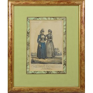 Louis Jules Frédéric VILLENEUVE (1796-1842), Women of Friesland - married and maiden, 1830s.
