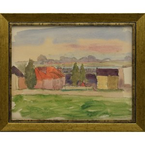 Leonard PĘKALSKI (1896-1944), Red houses, 1930s.