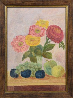Leonard PĘKALSKI (1896-1944), Martwa natura z kwiatami i owocami, lata 20.-30. XX w.