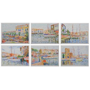 Serge MENDJISKY (1929-2017), Set of 6 lithographs from the Port Grimaud portfolio, 1969