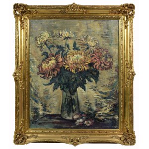 Jadwiga MIJAL (1912-1997), Golden Chrysanthemums, 1969