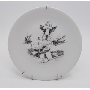 Wojtek SIUDMAK (b. 1942) - composition design, Decorative plate - Erotic.