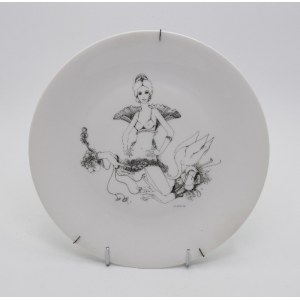 Wojtek SIUDMAK (born 1942) - composition design, Decorative plate - Erotic.