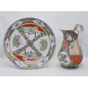 Decorative pitcher + platter