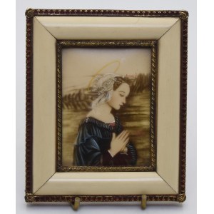 Malarz nieokreślony, XX w., Madonna - pastisz według Filippo Lippi - miniatura
