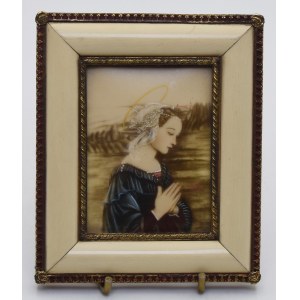 Maler unbestimmt, 20. Jahrhundert, Madonna - Pastiche nach Filippo Lippi - Miniatur