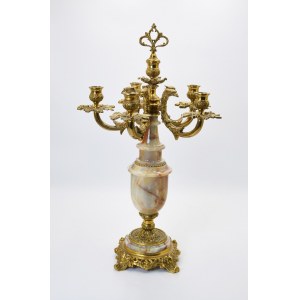 Eclectic 5-candle candelabra