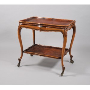 Chippendale type auxiliary table on wheels
