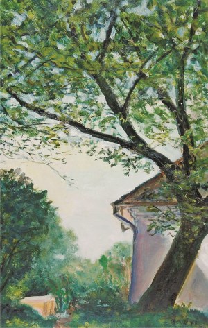 Aneri Irena Weissowa (1888-1981), Pejzaż z drzewem, 1970