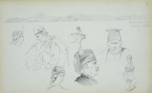 Stanisław Chlebowski (1835 – 1884), Szkice postaci z pejzażem w tle