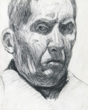 Stanisław Kamocki (1875 – 1944), Autoportret w górnym oświetleniu
