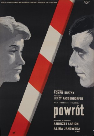 Wojciech Fangor (1922–2015), Plakat filmowy Powrót, 1960
