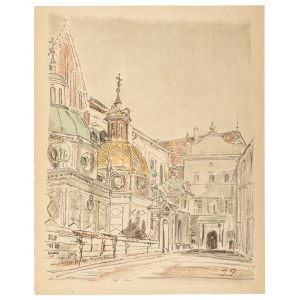 Ignacy Pieńkowski (1877-1948), Fragment katedry z kaplicą Zygmuntowską