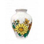 Ceramic vase with flowers. CZPiP in Chodzież. 1970s.