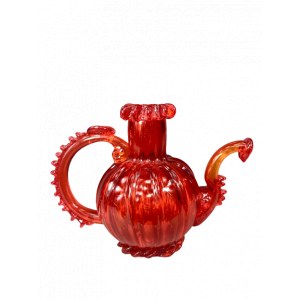 Cracovian Glas rot Teekanne kleiner Drache