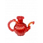 Cracovian Glas rot Teekanne kleiner Drache