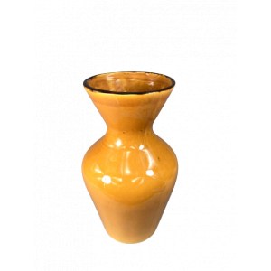 Yellow ceramic vase. 1970s.