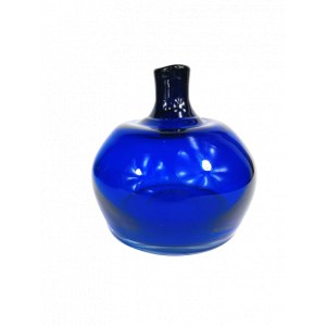 Glass vase, cobalt with neck. Designed by Maria Veltuzen Nagrabecka. 1990s.