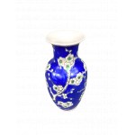 Porcelain vase, signed Daxon, hand-painted, France, circa 1970.