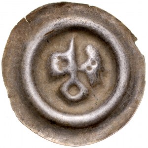 Silesia, Brakteat broad 13th century, Av: Upright key, sash on side.