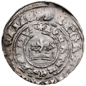 Ján Luxemburský 1310-1346, Praha penny, Av: : český lev.