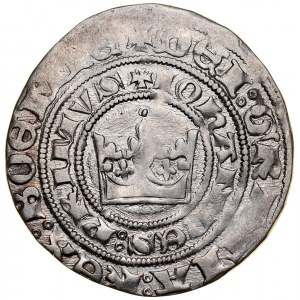 Jan Lucemburský 1310-1346, Praha penny, Av: : královská koruna, Rv.: český lev.