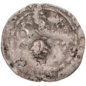 Germany, Marburg, Countermark on 15th century Prague penny, Gegenstempel auf Prager Groschen XV Jh.