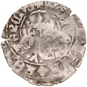 Německo, Augsburg, Norimberk, 2 x kontramarka na pražském groši z 15. století, 2 x Gegenstempel auf Prager Groschen XV Jh.