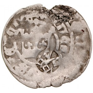 Germany, Regensburg, Countermark on 15th century Prague penny, Gegenstempel auf Prager Groschen XV Jh.