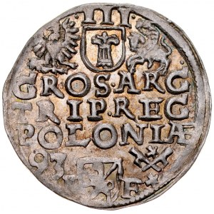 Zygmunt III 1587-1632, Trojak 1593, Poznań.