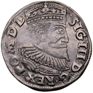 Zygmunt III 1587-1632, Trojak 1595, Bydgoszcz. RRR.