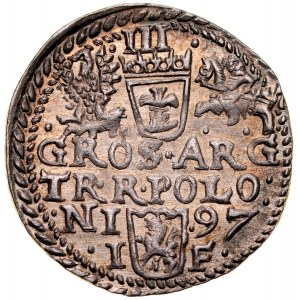 Sigismund III 1587-1632, Trojak 1597, Olkusz.