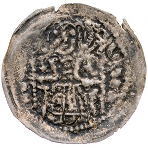 Boleslaw der Keusche 1243-1279, Denar, Av: St. Stanislaus, Rv: St. Adalbert.