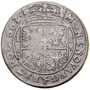 Jan II Kazimierz 1649-1668, Ort 1663 A-T, Kraków.