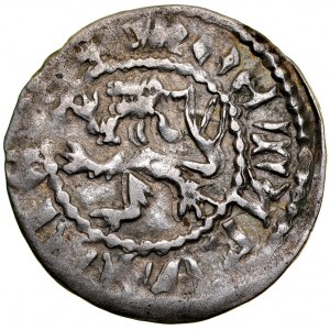 Ladislaus Jagiello 1386-1434, Rus' Quarterly, Av: Eagle, RV.: Lion. MOETA.