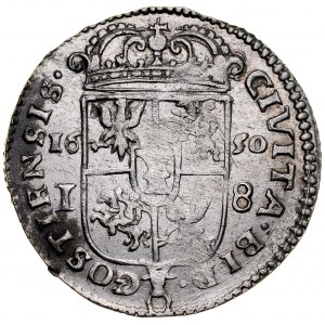 Johannes II. Kasimir 1649-1668, Ort 1650 ohne C-G, Bydgoszcz. RRR.