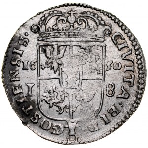 Jan II Kazimierz 1649-1668, Ort 1650 bez C-G, Bydgoszcz. RRR.