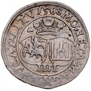 Sigismund II Augustus 1545-1572, Vierfache 1568, Vilnius.