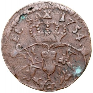August III 1733-1763, Penny 1754, Gubin.