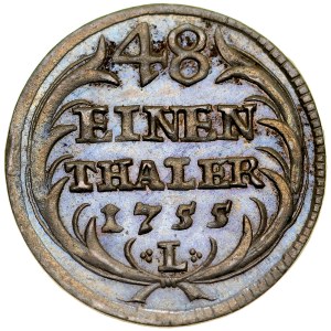 August III 1733-1763, Half-penny 1755, Leipzig.