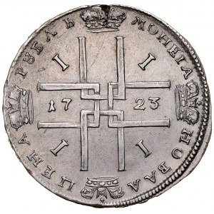 Russia, Piotr I Wielki 1699-1725, Rubel 1723, Moskwa.