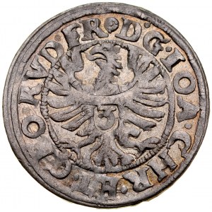 Slezsko, knížectví Legnicko-Brzesko-Wołowskie, Jan Chrystian a Jerzy Rudolf 1603-1621, 3 krajcary 1613, Zloty Stok.