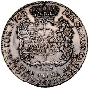 Frederick Christian 1763, Thaler 1763 EDC, Drážďany.